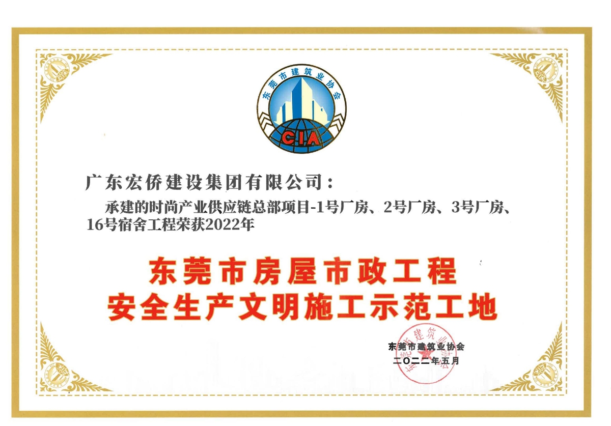 优秀项目荣誉证书